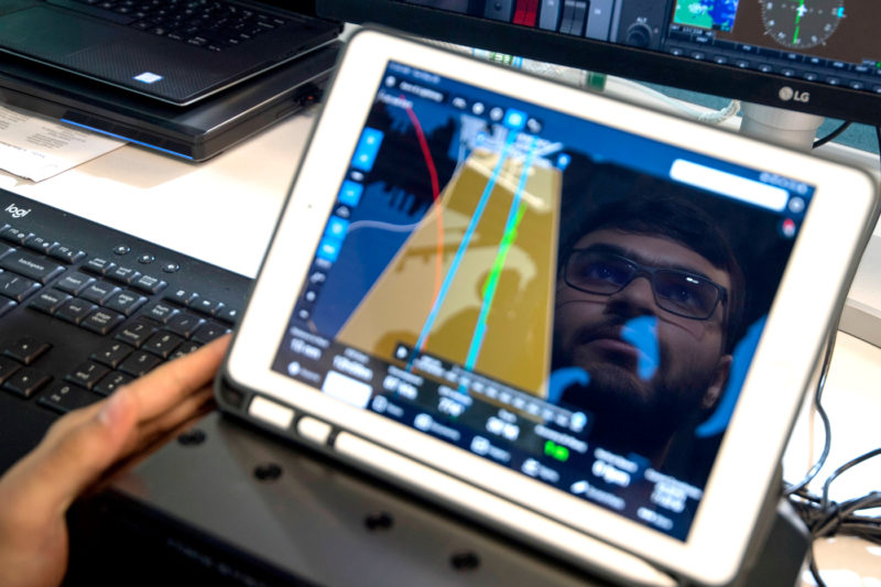 Researchers in Northeastern’s Khoury College of Computer Sciences recently demonstrated that they could interfere with the radio signals that help pilots find the runway. Photo by Matthew Modoono/Northeastern University