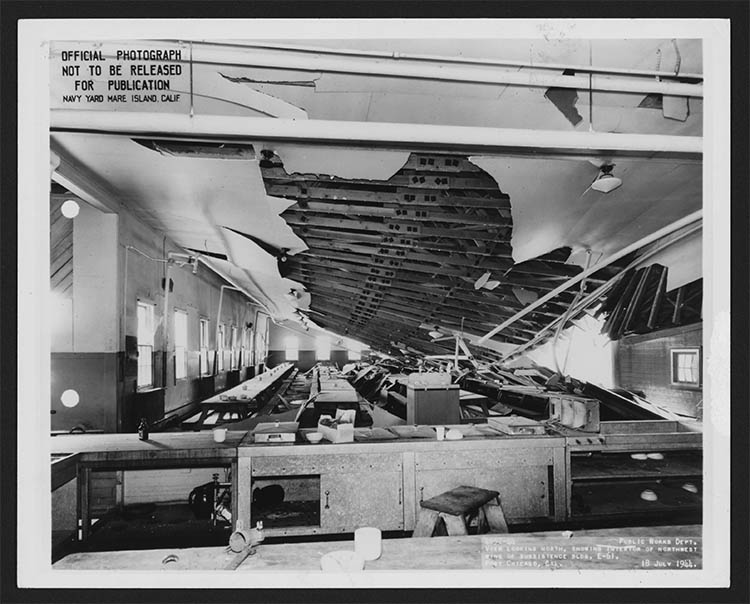 a collapsed ceiling