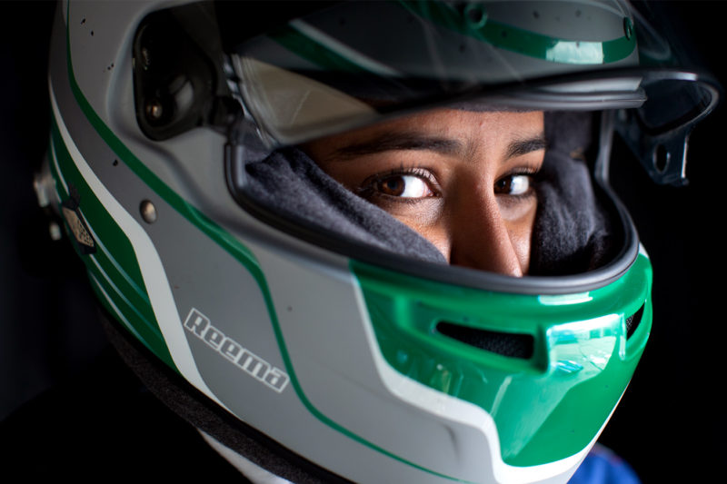 Northeastern graduate Reema Juffali, a native of Saudi Arabia, is the first woman from her country to race competitively. Photo by Suzanne Plunkett for Northeastern University