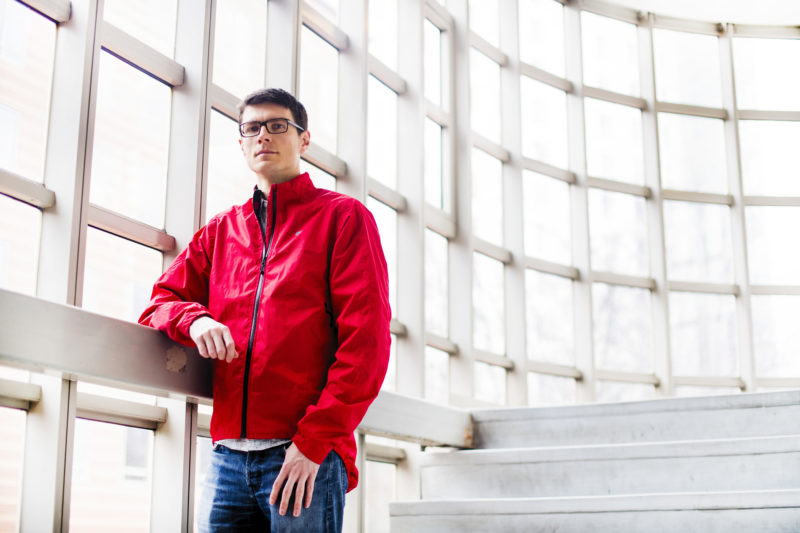 Paul Hand, an assistant professor in the College of Science and the Khoury College of Computer Science, is using neural networks to construct images and searching for the mathematical theories behind those networks. Photo by Adam Glanzman/Northeastern University