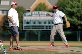 Martin-first pitch practice Martin-pitching practice