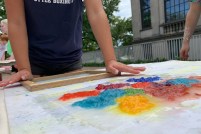 paint-papermaking photo Painting with Paper