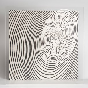 Jesús Rafael Soto, "Spirale (Spiral)," 1955/1959. Screen printing on Plexiglas and painted plywood. Published by Edition MAT, Paris. Courtesy Kern Collection, Großmaischeid, Germany. © 2019 Artists Rights Society (ARS), New York / ADAGP, Paris.