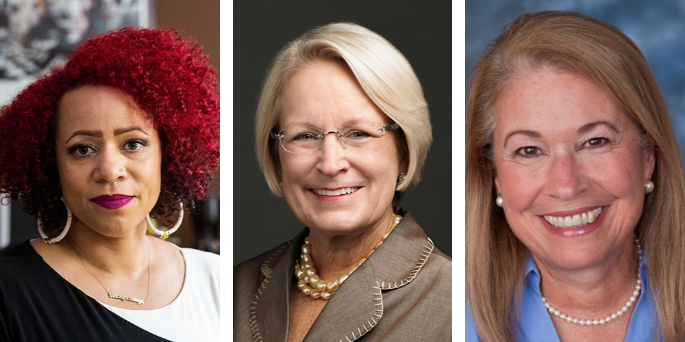 Nikole Hannah-Jones, Judy Perry Martinez, and Judith Persichilli