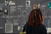 20200218_MM_DoD0058 A timeline detailing the history of segregation at the School of Medicine prompted many discussions at the 2020 Day of Dialogue & Action at the Eric P. Newman Education Center Feb. 18. (Photo: Matt Miller/School of Medicine)