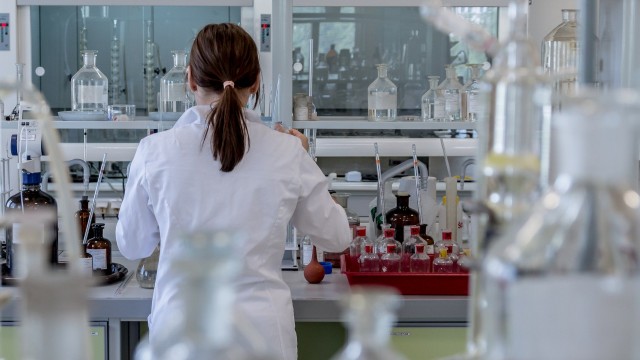 Image of researcher in a lab