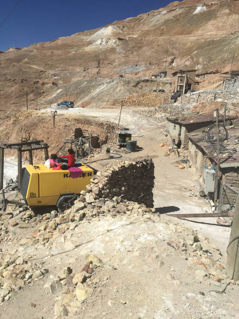 landscape around a mine