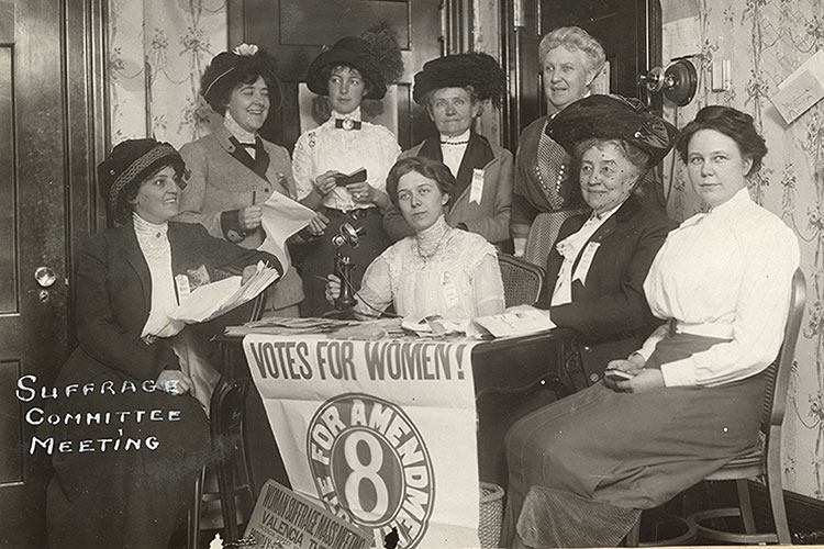 A women's suffrage committee met in San Francisco, apparently in 1911